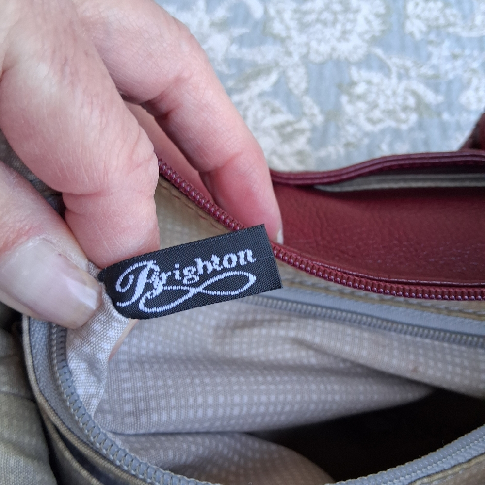 💓Brighton Barbados Ziptop Hobo Bag In Rasberry - Picture 8 of 14
